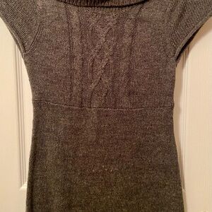 Mudd Gray Cable-Knit Cowl Sweater Dress